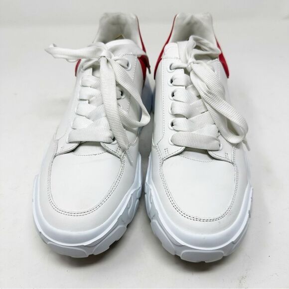 Alexander Mcqueen Court Leather Red Suede Sneakers 39.5 - Picture 7 of 14